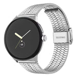 xDfind セブンビーズバックル ステンレススチールウォッチバンド、Google Pixel Watch 4 / Watch 3 45mm用、Google Pixel Watch 4 / 3 / 2 / 1 41mm用