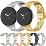 xDfind セブンビーズバックル ステンレススチールウォッチバンド、Google Pixel Watch 4 / Watch 3 45mm用、Google Pixel Watch 4 / 3 / 2 / 1 41mm用