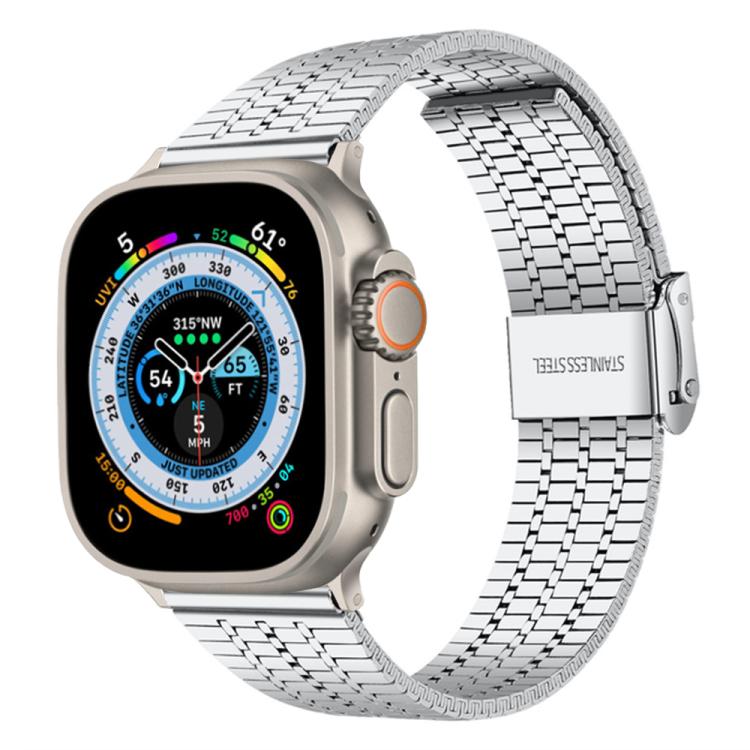 xDfind セブンビーズバックル ステンレススチールウォッチバンド、Apple Watch 42 / 44 / 45 / 46 / 49mm用、Apple Watch 38 / 40 / 41 / S10 42mm用