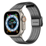 xDfind セブンビーズバックル ステンレススチールウォッチバンド、Apple Watch 42 / 44 / 45 / 46 / 49mm用、Apple Watch 38 / 40 / 41 / S10 42mm用