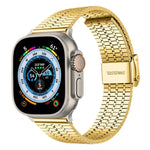 xDfind セブンビーズバックル ステンレススチールウォッチバンド、Apple Watch 42 / 44 / 45 / 46 / 49mm用、Apple Watch 38 / 40 / 41 / S10 42mm用