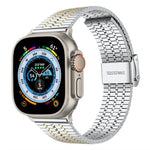 xDfind セブンビーズバックル ステンレススチールウォッチバンド、Apple Watch 42 / 44 / 45 / 46 / 49mm用、Apple Watch 38 / 40 / 41 / S10 42mm用