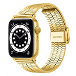xDfind セブンビーズバックル ステンレススチールウォッチバンド、Apple Watch 42 / 44 / 45 / 46 / 49mm用、Apple Watch 38 / 40 / 41 / S10 42mm用