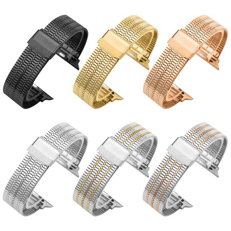 xDfind セブンビーズバックル ステンレススチールウォッチバンド、Apple Watch 42 / 44 / 45 / 46 / 49mm用、Apple Watch 38 / 40 / 41 / S10 42mm用