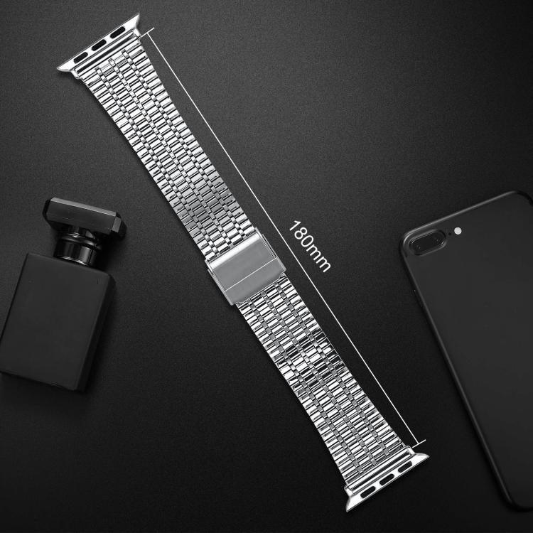 xDfind セブンビーズバックル ステンレススチールウォッチバンド、Apple Watch 42 / 44 / 45 / 46 / 49mm用、Apple Watch 38 / 40 / 41 / S10 42mm用