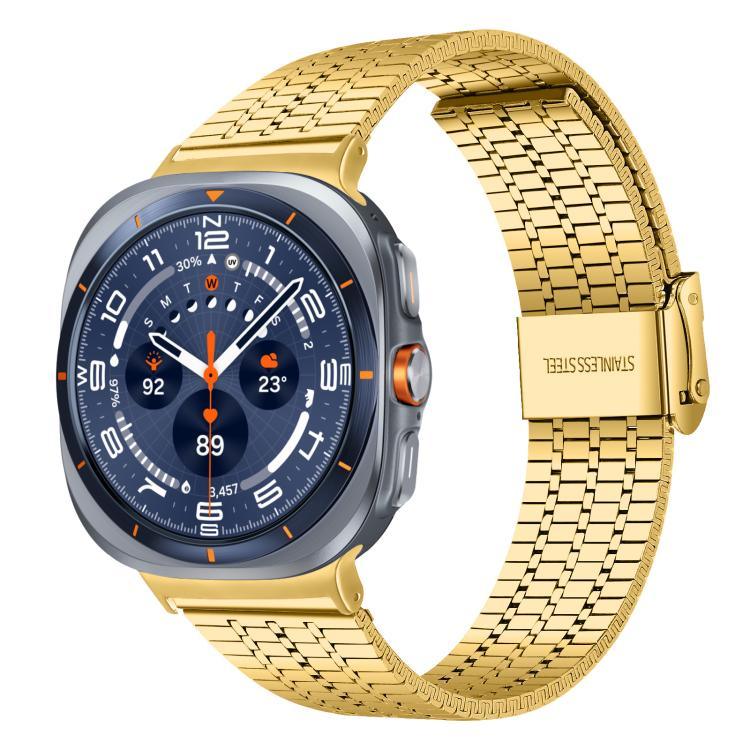 xDfindセブンビーズバックルステンレススチールウォッチバンド、Samsung Galaxy Watch Ultra / Ultra 2025用、Samsung Galaxy Watch8 / 8 Classic用、Samsung Galaxy Watch 7 / 6 / 5 / FE用