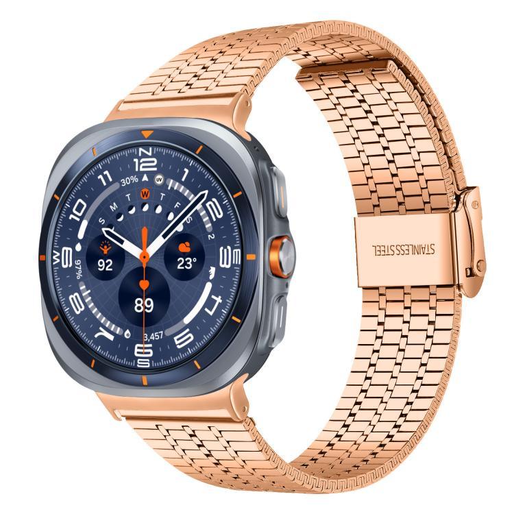 xDfindセブンビーズバックルステンレススチールウォッチバンド、Samsung Galaxy Watch Ultra / Ultra 2025用、Samsung Galaxy Watch8 / 8 Classic用、Samsung Galaxy Watch 7 / 6 / 5 / FE用