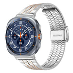 xDfindセブンビーズバックルステンレススチールウォッチバンド、Samsung Galaxy Watch Ultra / Ultra 2025用、Samsung Galaxy Watch8 / 8 Classic用、Samsung Galaxy Watch 7 / 6 / 5 / FE用