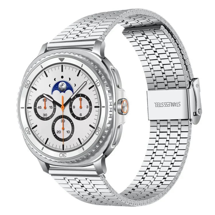xDfindセブンビーズバックルステンレススチールウォッチバンド、Samsung Galaxy Watch Ultra / Ultra 2025用、Samsung Galaxy Watch8 / 8 Classic用、Samsung Galaxy Watch 7 / 6 / 5 / FE用