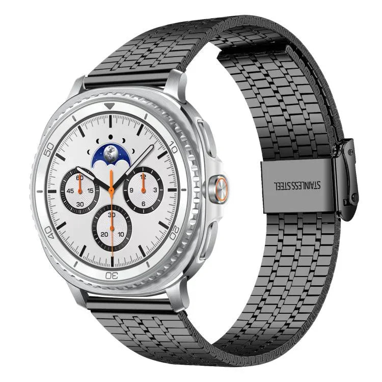 xDfindセブンビーズバックルステンレススチールウォッチバンド、Samsung Galaxy Watch Ultra / Ultra 2025用、Samsung Galaxy Watch8 / 8 Classic用、Samsung Galaxy Watch 7 / 6 / 5 / FE用