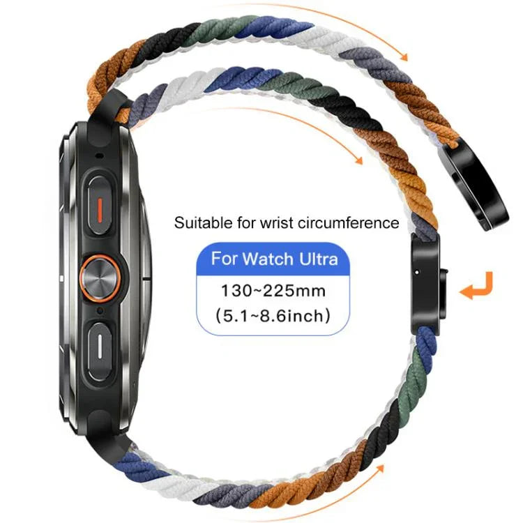 xDfind マグネティックバックル ナイロン編みループウォッチバンド、Samsung Galaxy Watch Ultra / Ultra 2025 用、Samsung Galaxy Watch8 / Watch8 Classic 用