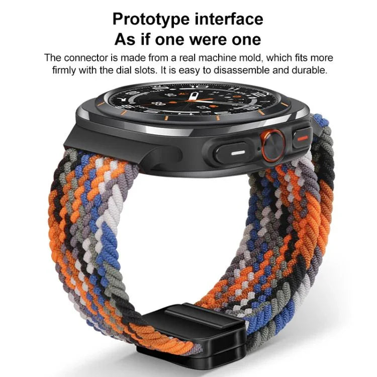 xDfind マグネティックバックル ナイロン編みループウォッチバンド、Samsung Galaxy Watch Ultra / Ultra 2025 用、Samsung Galaxy Watch8 / Watch8 Classic 用