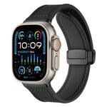 xDfind クレイジーホース柄シリコンスキン マグネットバックルウォッチバンド、Apple Watch 42 / 44 / 45 / 46 / 49mm用、Apple Watch 38 / 40 / 41 / S10 42mm用