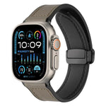 xDfind クレイジーホース柄シリコンスキン マグネットバックルウォッチバンド、Apple Watch 42 / 44 / 45 / 46 / 49mm用、Apple Watch 38 / 40 / 41 / S10 42mm用