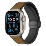 xDfind クレイジーホース柄シリコンスキン マグネットバックルウォッチバンド、Apple Watch 42 / 44 / 45 / 46 / 49mm用、Apple Watch 38 / 40 / 41 / S10 42mm用