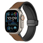 xDfind クレイジーホース柄シリコンスキン マグネットバックルウォッチバンド、Apple Watch 42 / 44 / 45 / 46 / 49mm用、Apple Watch 38 / 40 / 41 / S10 42mm用