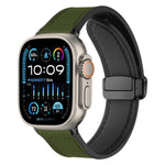 xDfind クレイジーホース柄シリコンスキン マグネットバックルウォッチバンド、Apple Watch 42 / 44 / 45 / 46 / 49mm用、Apple Watch 38 / 40 / 41 / S10 42mm用