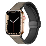xDfind クレイジーホース柄シリコンスキン マグネットバックルウォッチバンド、Apple Watch 42 / 44 / 45 / 46 / 49mm用、Apple Watch 38 / 40 / 41 / S10 42mm用