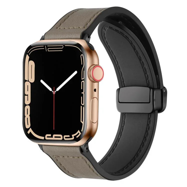 xDfind クレイジーホース柄シリコンスキン マグネットバックルウォッチバンド、Apple Watch 42 / 44 / 45 / 46 / 49mm用、Apple Watch 38 / 40 / 41 / S10 42mm用