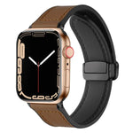 xDfind クレイジーホース柄シリコンスキン マグネットバックルウォッチバンド、Apple Watch 42 / 44 / 45 / 46 / 49mm用、Apple Watch 38 / 40 / 41 / S10 42mm用