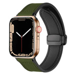 xDfind クレイジーホース柄シリコンスキン マグネットバックルウォッチバンド、Apple Watch 42 / 44 / 45 / 46 / 49mm用、Apple Watch 38 / 40 / 41 / S10 42mm用