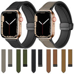 xDfind クレイジーホース柄シリコンスキン マグネットバックルウォッチバンド、Apple Watch 42 / 44 / 45 / 46 / 49mm用、Apple Watch 38 / 40 / 41 / S10 42mm用