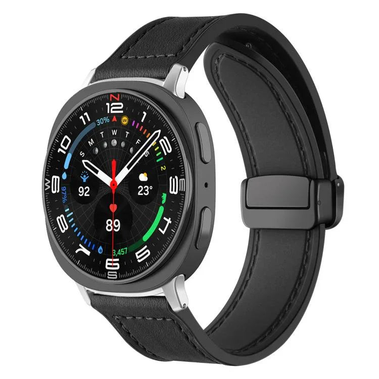 xDfind クレイジーホース柄シリコンスキン マグネティックバックルウォッチバンド、Samsung Galaxy Watch Ultra / Ultra 2025 用、Samsung Galaxy Watch8 / 8 Classic 用