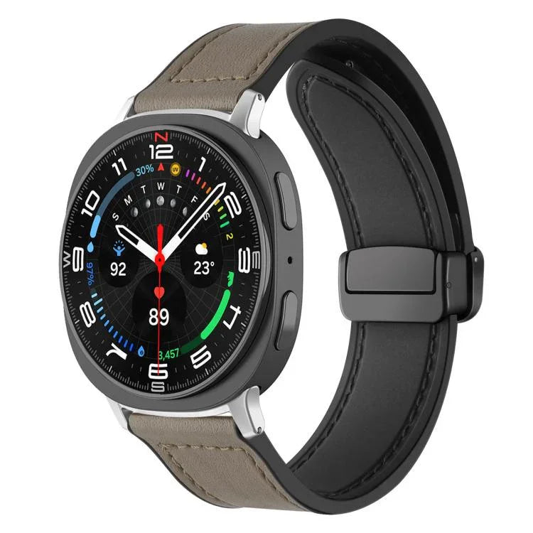 xDfind クレイジーホース柄シリコンスキン マグネティックバックルウォッチバンド、Samsung Galaxy Watch Ultra / Ultra 2025 用、Samsung Galaxy Watch8 / 8 Classic 用