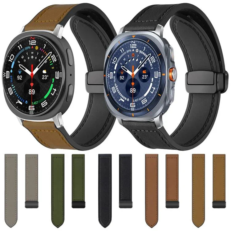 xDfind クレイジーホース柄シリコンスキン マグネティックバックルウォッチバンド、Samsung Galaxy Watch Ultra / Ultra 2025 用、Samsung Galaxy Watch8 / 8 Classic 用