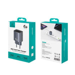 USAMS CC323 T66 45W USB-C / Type-C GaN急速充電器、EUプラグ、CC323