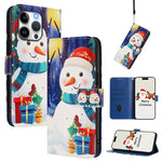 クリスマスシリーズ バックルレザー電話ケース ハンドストラップ付き、iPhone 17e / 16e 用、iPhone 17 Pro Max 用、iPhone 17 Pro 用、iPhone 17 用、iPhone Air 用、iPhone 16 Pro Max 用、iPhone 16 Pro 用、iPhone 16 Plus 用