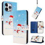 クリスマスシリーズ バックルレザー電話ケース ハンドストラップ付き、iPhone 17e / 16e 用、iPhone 17 Pro Max 用、iPhone 17 Pro 用、iPhone 17 用、iPhone Air 用、iPhone 16 Pro Max 用、iPhone 16 Pro 用、iPhone 16 Plus 用