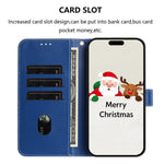 クリスマスシリーズ バックルレザー電話ケース ハンドストラップ付き、iPhone 17e / 16e 用、iPhone 17 Pro Max 用、iPhone 17 Pro 用、iPhone 17 用、iPhone Air 用、iPhone 16 Pro Max 用、iPhone 16 Pro 用、iPhone 16 Plus 用