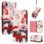 クリスマスシリーズ バックルレザー電話ケース ハンドストラップ付き、iPhone 17e / 16e 用、iPhone 17 Pro Max 用、iPhone 17 Pro 用、iPhone 17 用、iPhone Air 用、iPhone 16 Pro Max 用、iPhone 16 Pro 用、iPhone 16 Plus 用