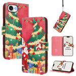 クリスマスシリーズ バックルレザー電話ケース ハンドストラップ付き、iPhone 17e / 16e 用、iPhone 17 Pro Max 用、iPhone 17 Pro 用、iPhone 17 用、iPhone Air 用、iPhone 16 Pro Max 用、iPhone 16 Pro 用、iPhone 16 Plus 用