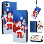 クリスマスシリーズ バックルレザー電話ケース ハンドストラップ付き、iPhone 17e / 16e 用、iPhone 17 Pro Max 用、iPhone 17 Pro 用、iPhone 17 用、iPhone Air 用、iPhone 16 Pro Max 用、iPhone 16 Pro 用、iPhone 16 Plus 用