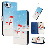 クリスマスシリーズ バックルレザー電話ケース ハンドストラップ付き、iPhone 17e / 16e 用、iPhone 17 Pro Max 用、iPhone 17 Pro 用、iPhone 17 用、iPhone Air 用、iPhone 16 Pro Max 用、iPhone 16 Pro 用、iPhone 16 Plus 用