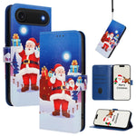 クリスマスシリーズ バックルレザー電話ケース ハンドストラップ付き、iPhone 17e / 16e 用、iPhone 17 Pro Max 用、iPhone 17 Pro 用、iPhone 17 用、iPhone Air 用、iPhone 16 Pro Max 用、iPhone 16 Pro 用、iPhone 16 Plus 用