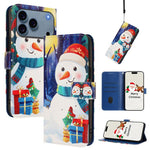 クリスマスシリーズ バックルレザー電話ケース ハンドストラップ付き、iPhone 17e / 16e 用、iPhone 17 Pro Max 用、iPhone 17 Pro 用、iPhone 17 用、iPhone Air 用、iPhone 16 Pro Max 用、iPhone 16 Pro 用、iPhone 16 Plus 用