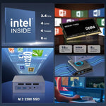 GXMO N9(N95) Windows 11 Intel ADL-N N95 4コアプロセッサ ミニコンピューター、16GB+512GB