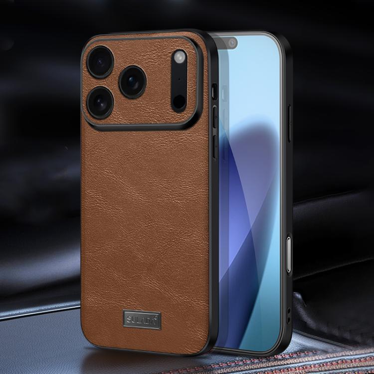 SULADA 衝撃吸収 TPU ハイブリッド 手作りレザー電話ケース、iPhone 17 Pro Max 用、iPhone 17 Pro 用、iPhone 17 用、iPhone Air 用