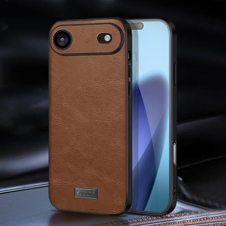SULADA 衝撃吸収 TPU ハイブリッド 手作りレザー電話ケース、iPhone 17 Pro Max 用、iPhone 17 Pro 用、iPhone 17 用、iPhone Air 用