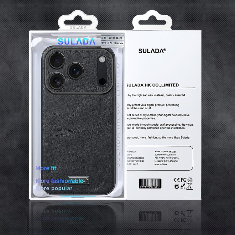 SULADA 衝撃吸収 TPU ハイブリッド 手作りレザー電話ケース、iPhone 17 Pro Max 用、iPhone 17 Pro 用、iPhone 17 用、iPhone Air 用