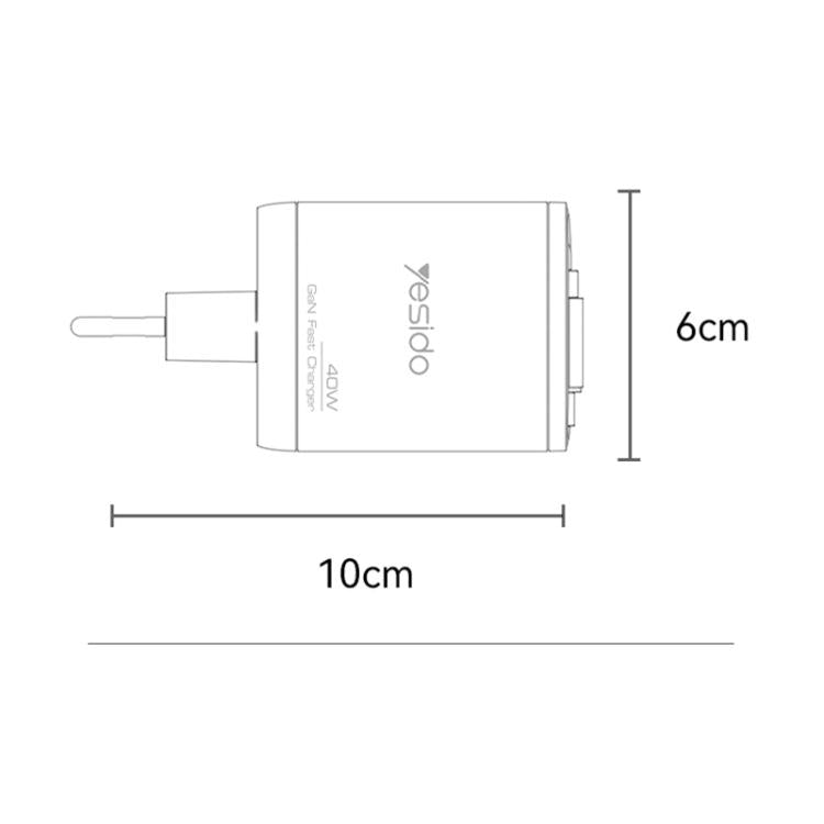 Yesido YC99 40W 急速充電器 伸縮式 Type-C ケーブル付き、YC99