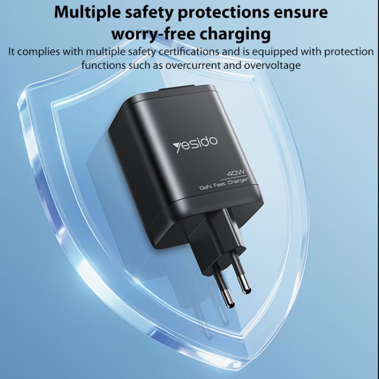 Yesido YC99 40W 急速充電器 伸縮式 Type-C ケーブル付き、YC99