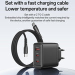 Yesido YC144C 65W 3ポート急速充電器 1m Type-C ケーブル付き、YC144C