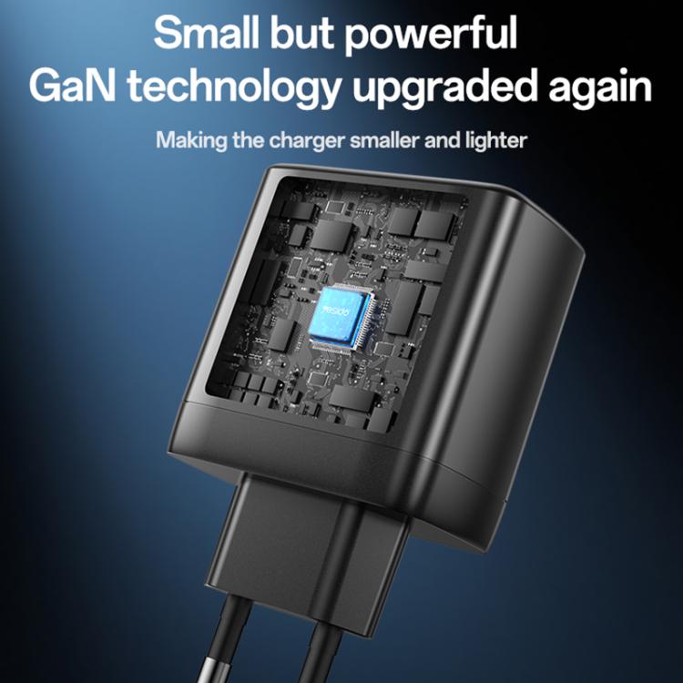 Yesido YC144C 65W 3ポート急速充電器 1m Type-C ケーブル付き、YC144C