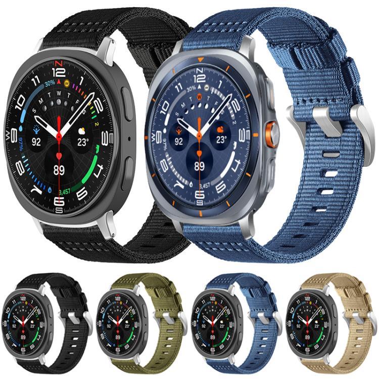 xDfind 2セクションナイロンウォッチバンド、Samsung Galaxy Watch Ultra / Ultra 2025 用、Samsung Galaxy Watch8 / 8 Classic 用、Samsung Galaxy Watch 7 / 6 / 5 / FE 用