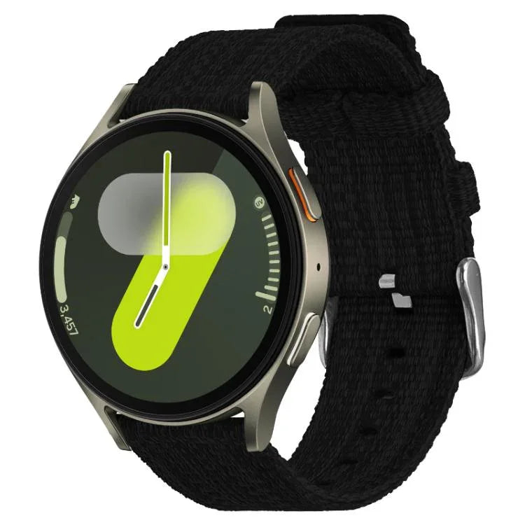 xDfind ナイロンキャンバスウォッチバンド、Samsung Galaxy Watch Ultra / Ultra 2025 用、Samsung Galaxy Watch8 / 8 Classic 用、Samsung Galaxy Watch 7 / 6 / 5 / FE 用、Samsung Galaxy Fit3 用