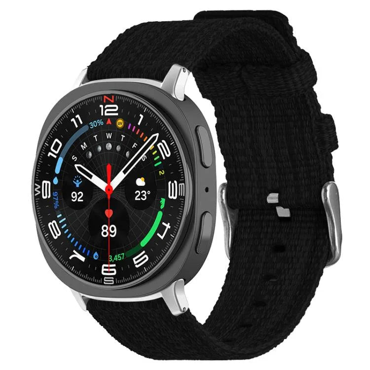 xDfind ナイロンキャンバスウォッチバンド、Samsung Galaxy Watch Ultra / Ultra 2025 用、Samsung Galaxy Watch8 / 8 Classic 用、Samsung Galaxy Watch 7 / 6 / 5 / FE 用、Samsung Galaxy Fit3 用